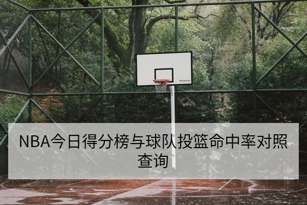 NBA今日得分榜与球队投篮命中率对照查询